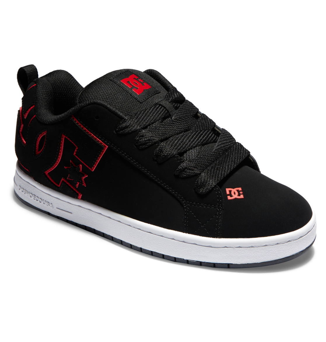 Baskets DC Shoes Court Graffik Noir Rouge Blanche Homme | RPF-49672920