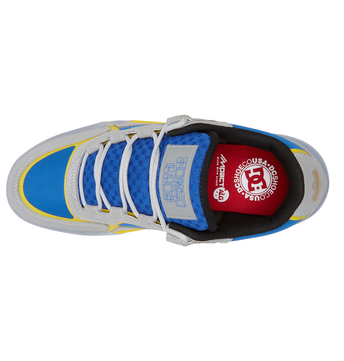 Chaussure Skate DC Shoes Hongo x DC Metric Grise Bleu Jaune Homme | YBM-58955976