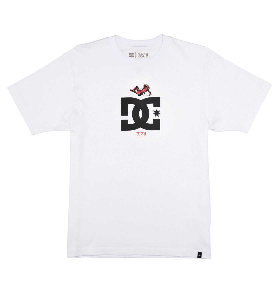 T Shirts DC Shoes Marvel Deadpool x DC Jump Star Blanche Homme | VMY-13032770