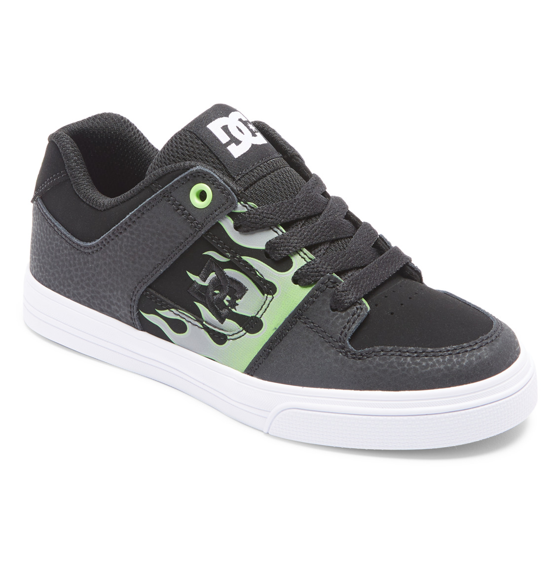 Baskets DC Shoes Pure Noir Grise Vert Enfant | DLP-33157289