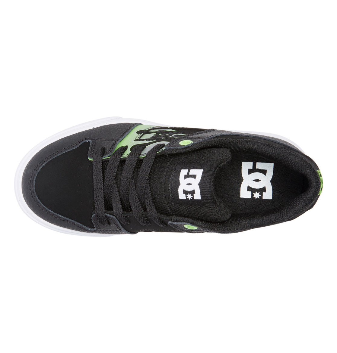 Baskets DC Shoes Pure Noir Grise Vert Enfant | DLP-33157289