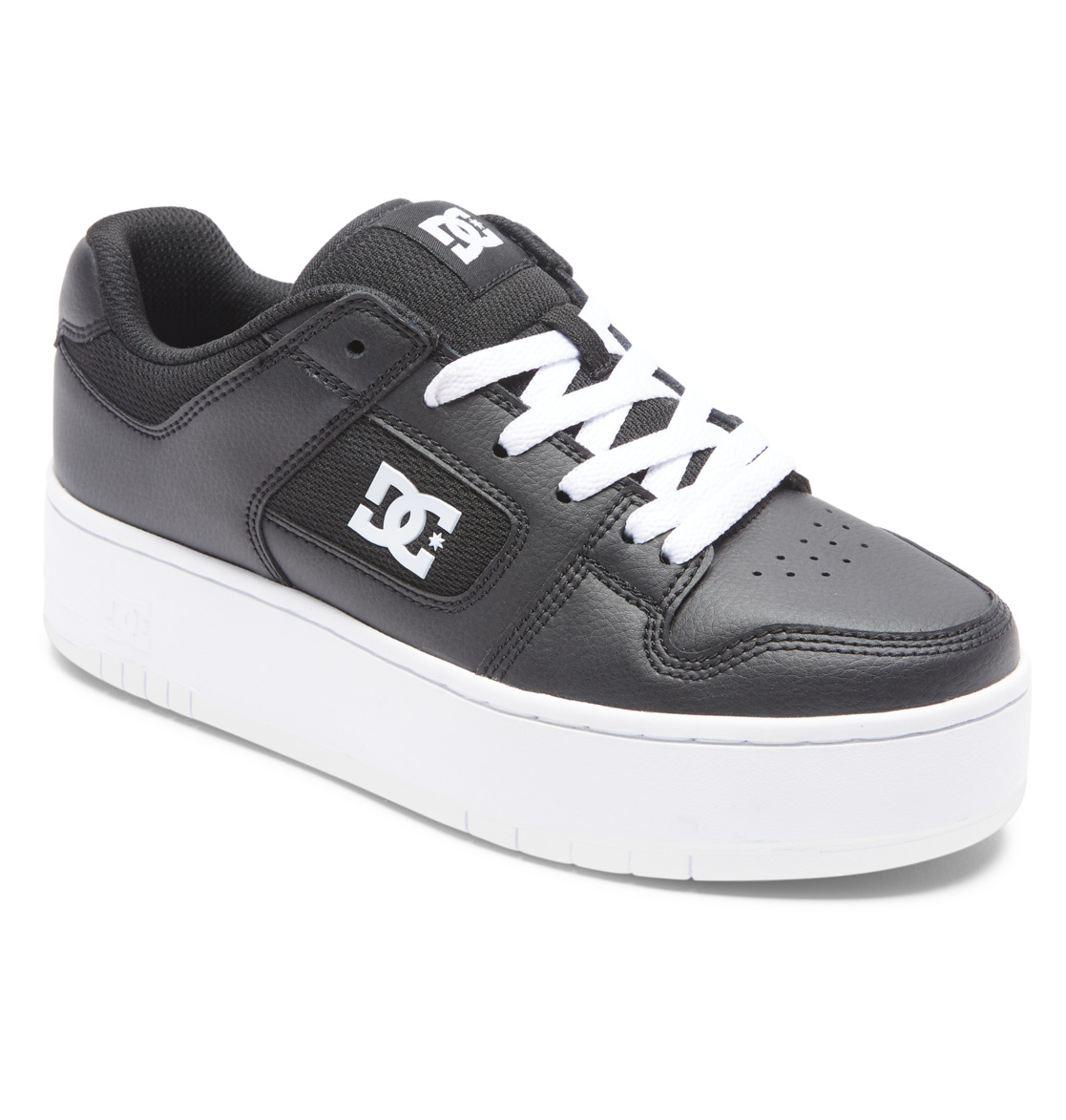 Baskets DC Shoes Manteca 4 Plateforme for Noir Blanche Femme | YCV-41874847