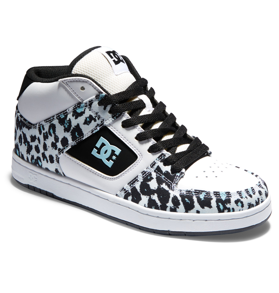 Baskets DC Shoes Manteca 4 MID Mid-Top Bleu Clair Noir Blanche Femme | MEV-26039259