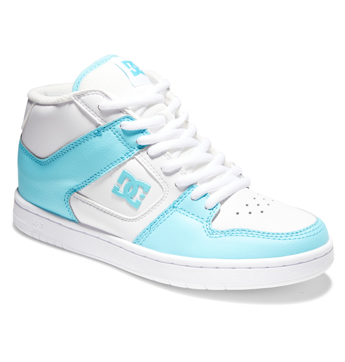 Baskets DC Shoes Manteca 4 MID Mid-Top Blanche Bleu Femme | CJP-08858096