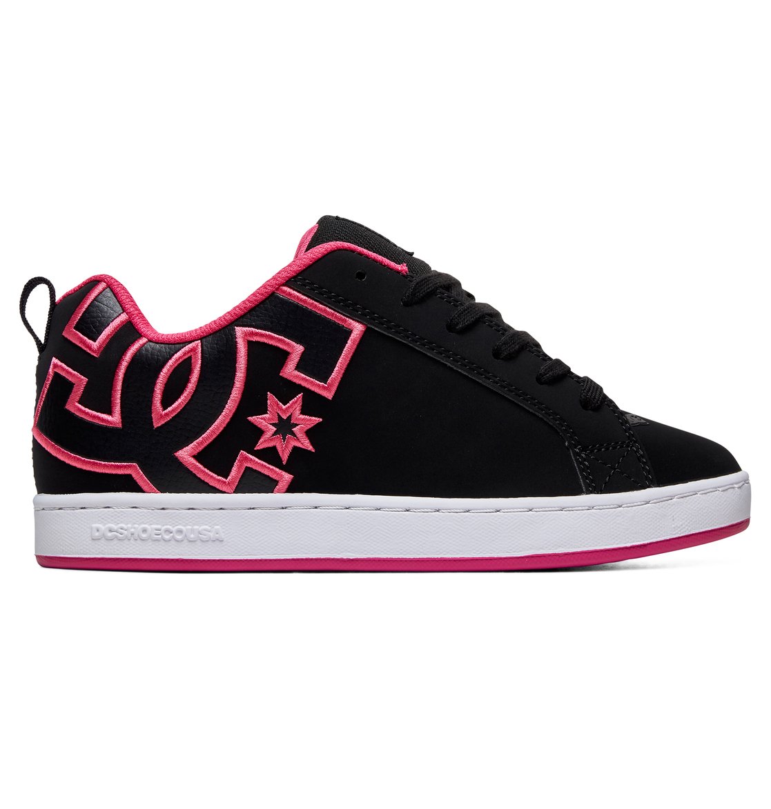 Baskets DC Shoes Court Graffik Noir Rose Femme | CWK-08425421