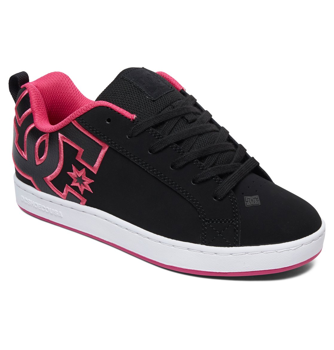 Baskets DC Shoes Court Graffik Noir Rose Femme | CWK-08425421