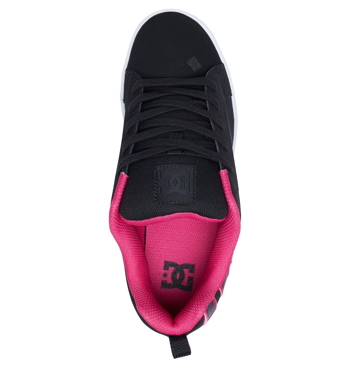 Baskets DC Shoes Court Graffik Noir Rose Femme | CWK-08425421