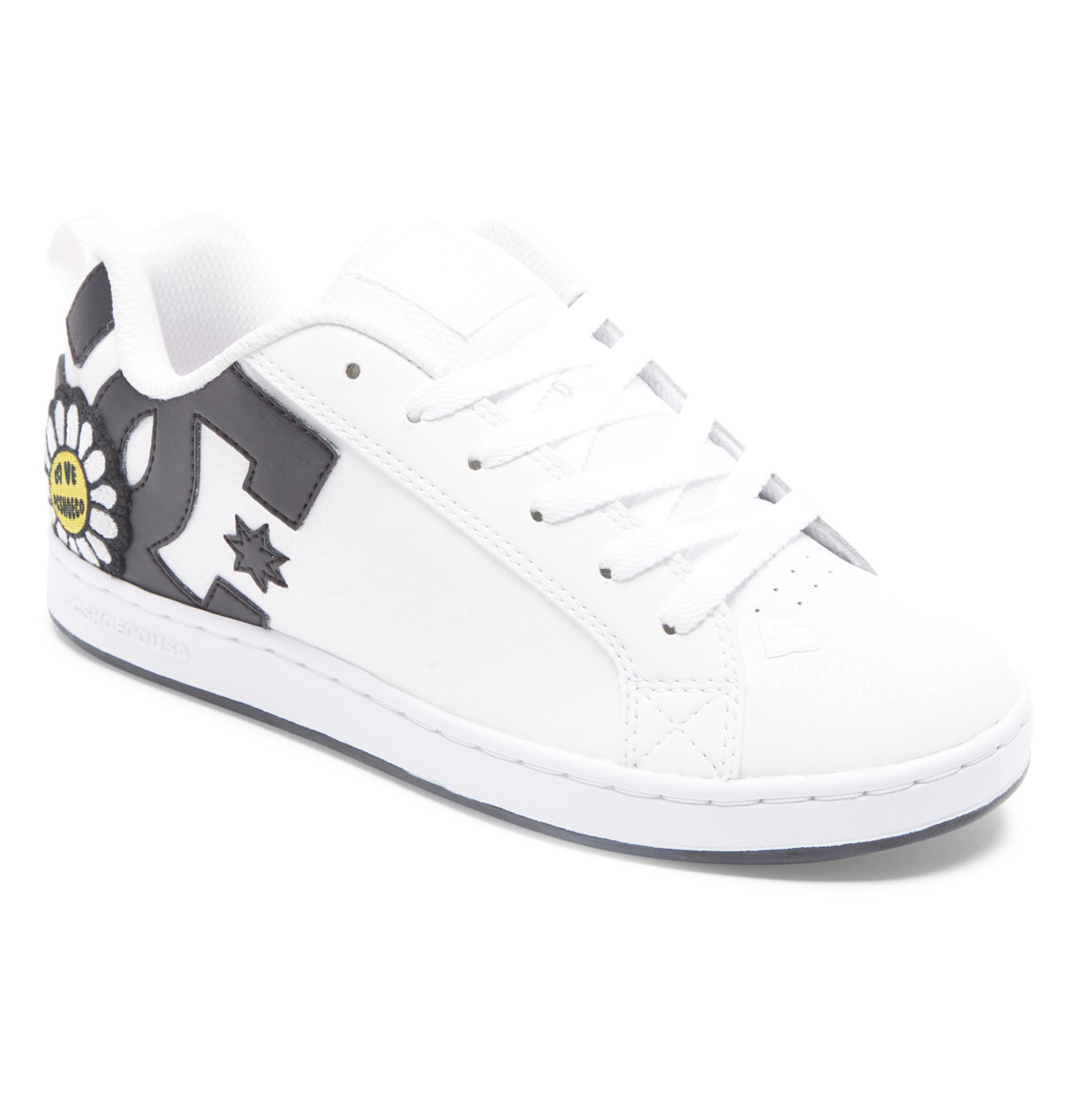 Baskets DC Shoes Court Graffik Blanche Noir Jaune Femme | GNE-16903807