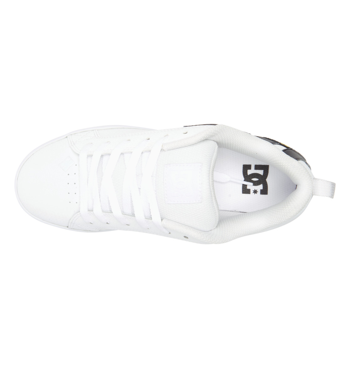 Baskets DC Shoes Court Graffik Blanche Noir Jaune Femme | GNE-16903807