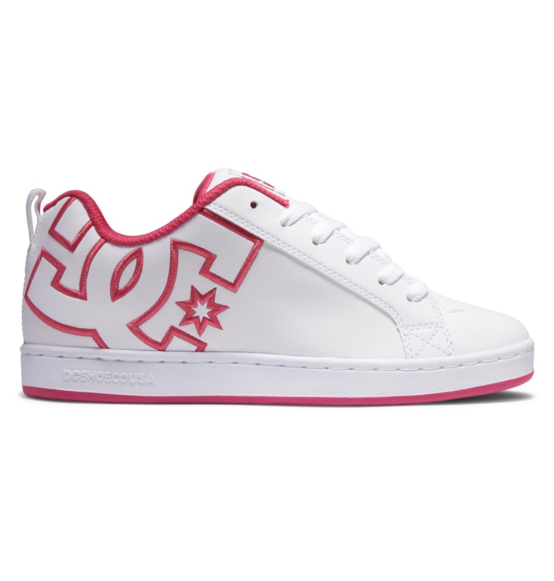 Baskets DC Shoes Court Graffik Blanche Rose Femme | KHY-20588931