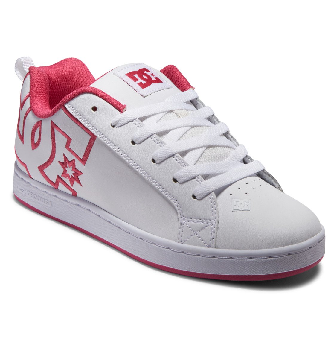 Baskets DC Shoes Court Graffik Blanche Rose Femme | KHY-20588931