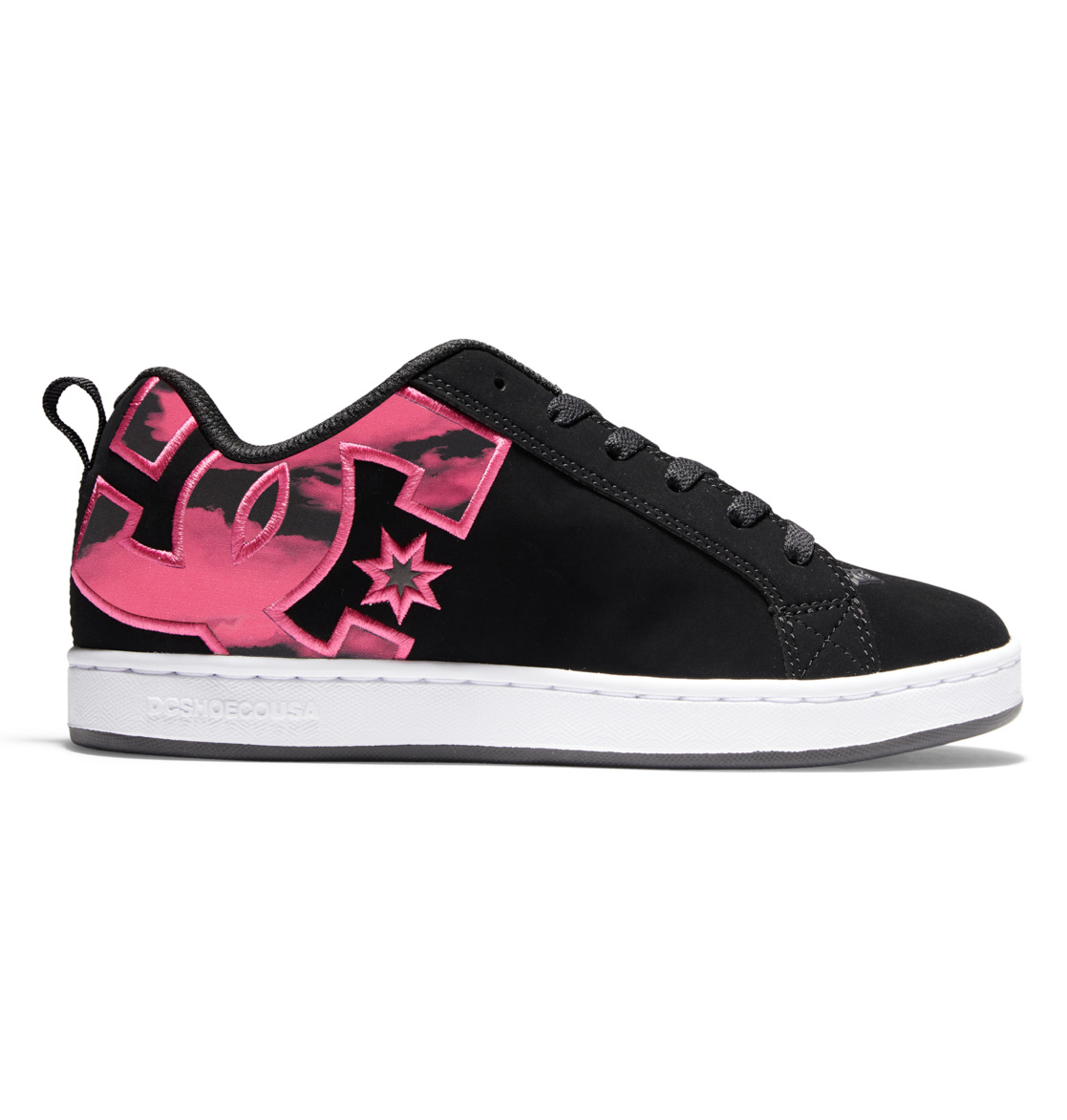 Baskets DC Shoes Court Graffik Noir Rose Femme | CVK-33302399