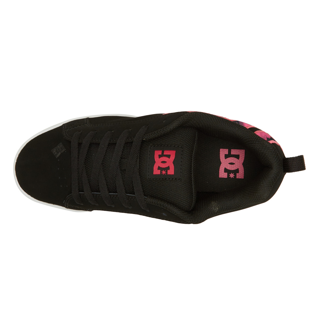 Baskets DC Shoes Court Graffik Noir Rose Femme | CVK-33302399