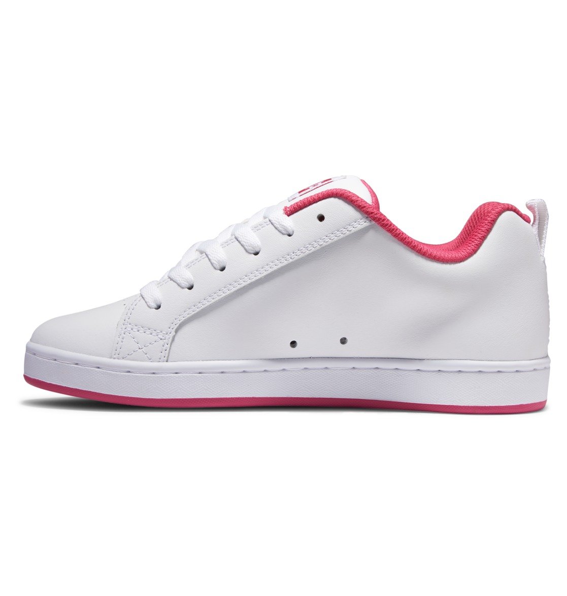 Baskets DC Shoes Court Graffik Blanche Rose Femme | KHY-20588931