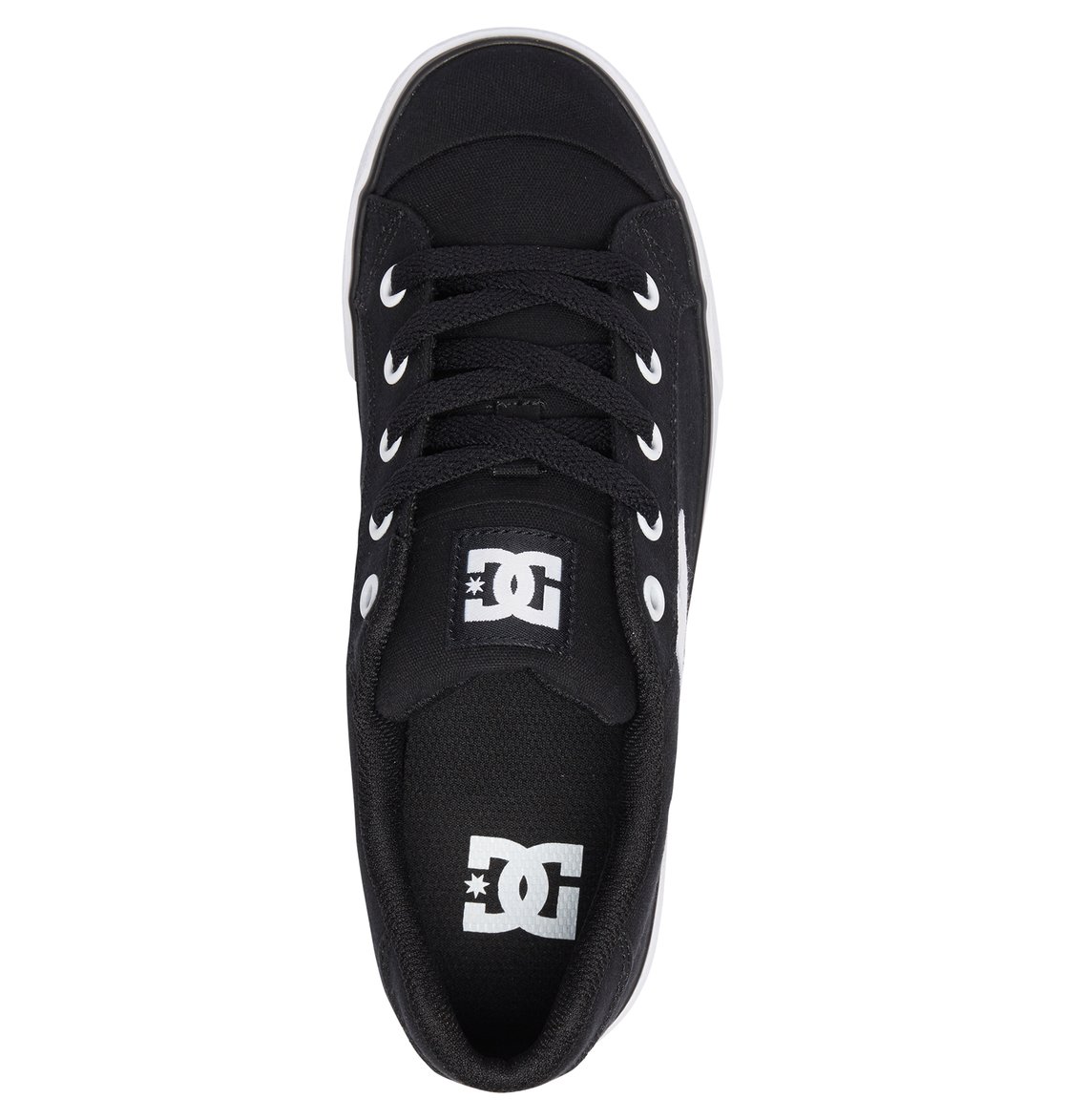 Baskets DC Shoes Chelsea Tela Noir Blanche Femme | NAH-07776427