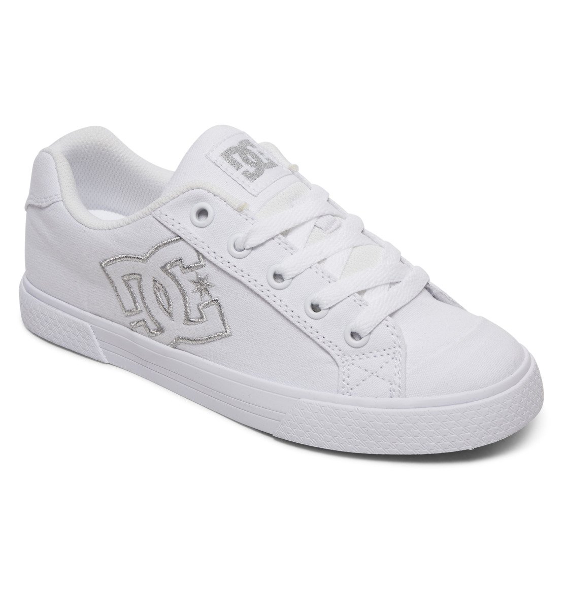 Baskets DC Shoes Chelsea Tela Blanche Argent Femme | GMY-41265668