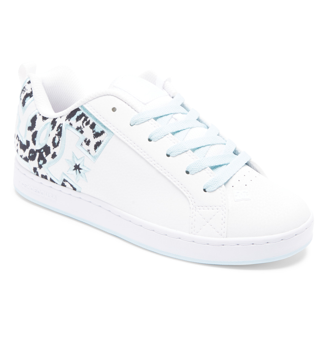 Baskets DC Shoes Court Graffik Bleu Clair Blanche Femme | BLS-38948768