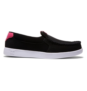 Mocassin DC Shoes Villain Noir Rose Femme | SZS-49743917