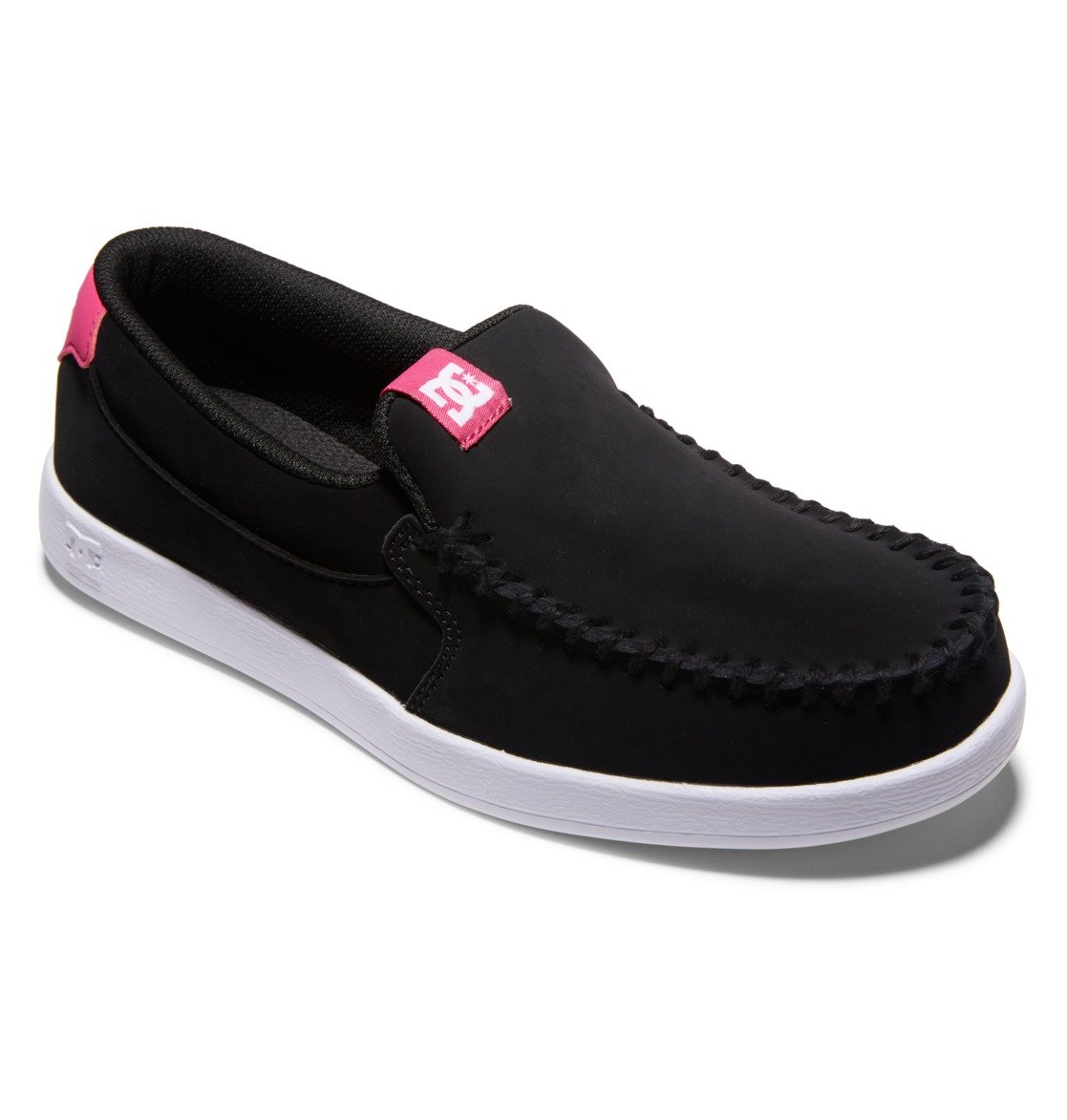 Mocassin DC Shoes Villain Noir Rose Femme | SZS-49743917