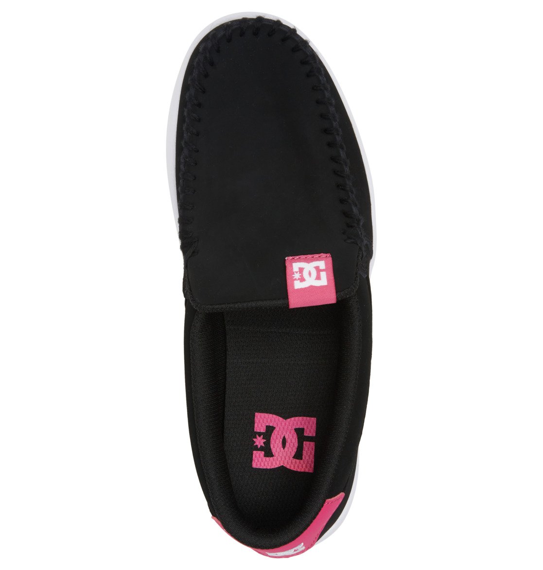 Mocassin DC Shoes Villain Noir Rose Femme | SZS-49743917