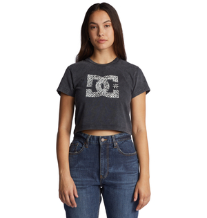 T Shirts DC Shoes DC Star Fill Cropped Baby Noir Femme | ULU-71268002