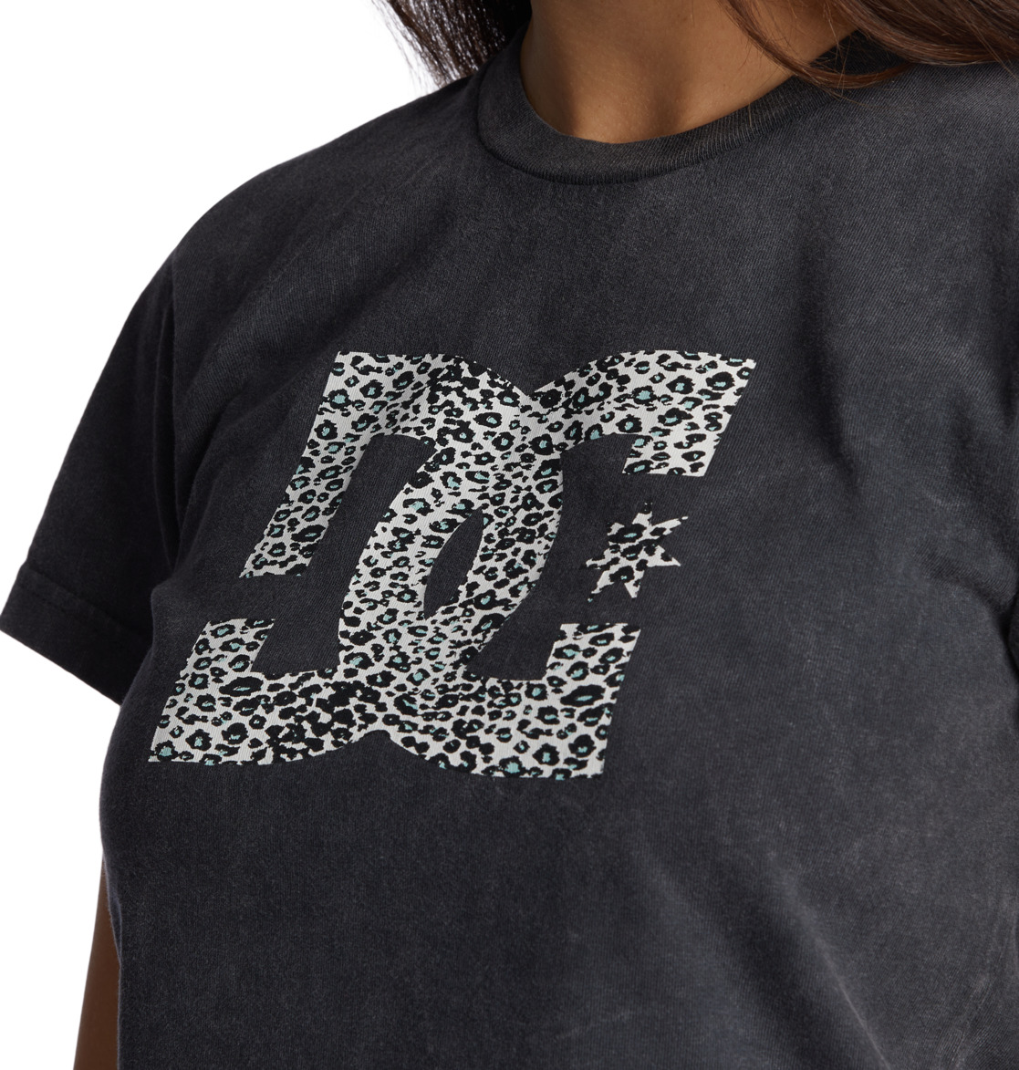 T Shirts DC Shoes DC Star Fill Cropped Baby Noir Femme | ULU-71268002