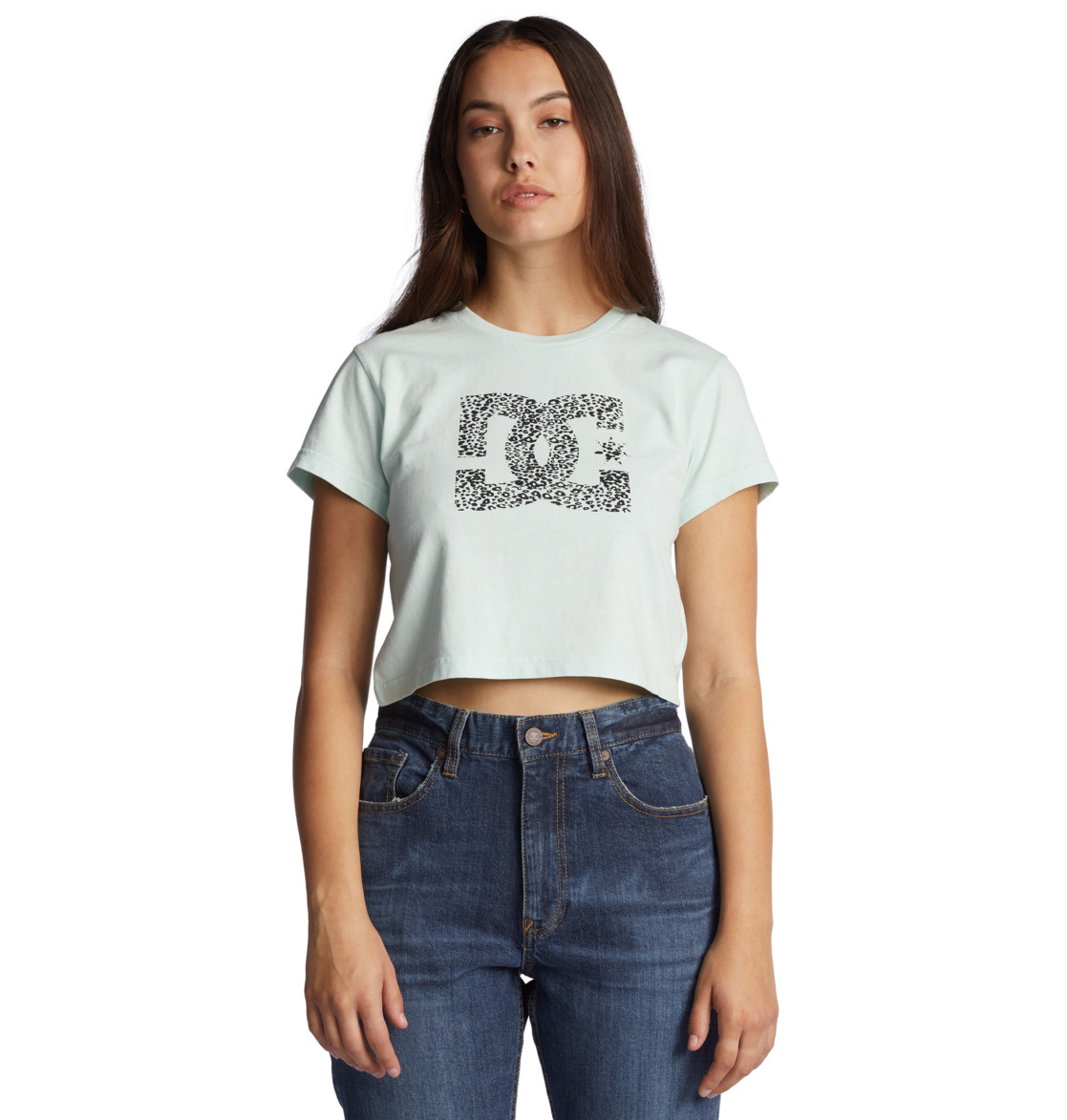 T Shirts DC Shoes DC Star Fill Cropped Baby Turquoise Clair Femme | SDC-08825464