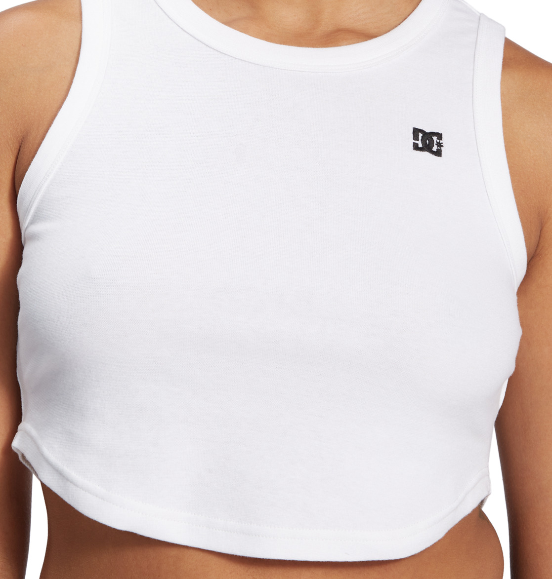 T Shirts DC Shoes Crop Tank Top Blanche Femme | SGN-31442069