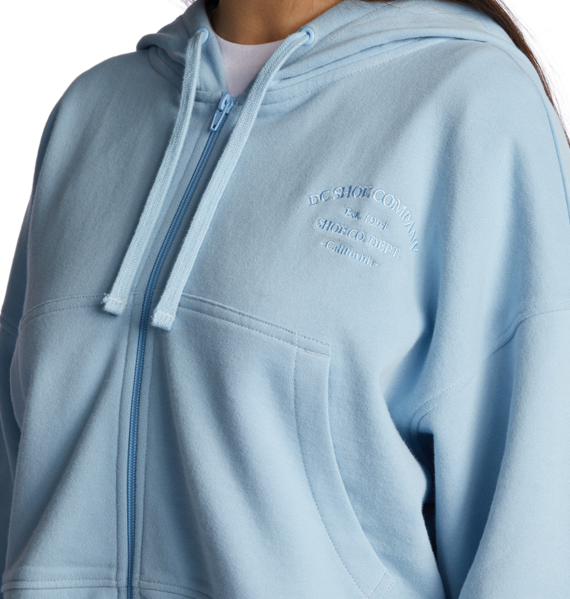 Sweat à Capuche DC Shoes Weekend Zip-Up Bleu Femme | PBS-07590066