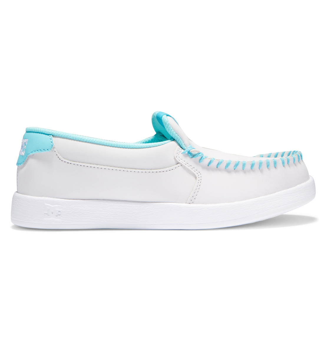 Mocassin DC Shoes Villain Grise Vert Femme | PVI-96308362