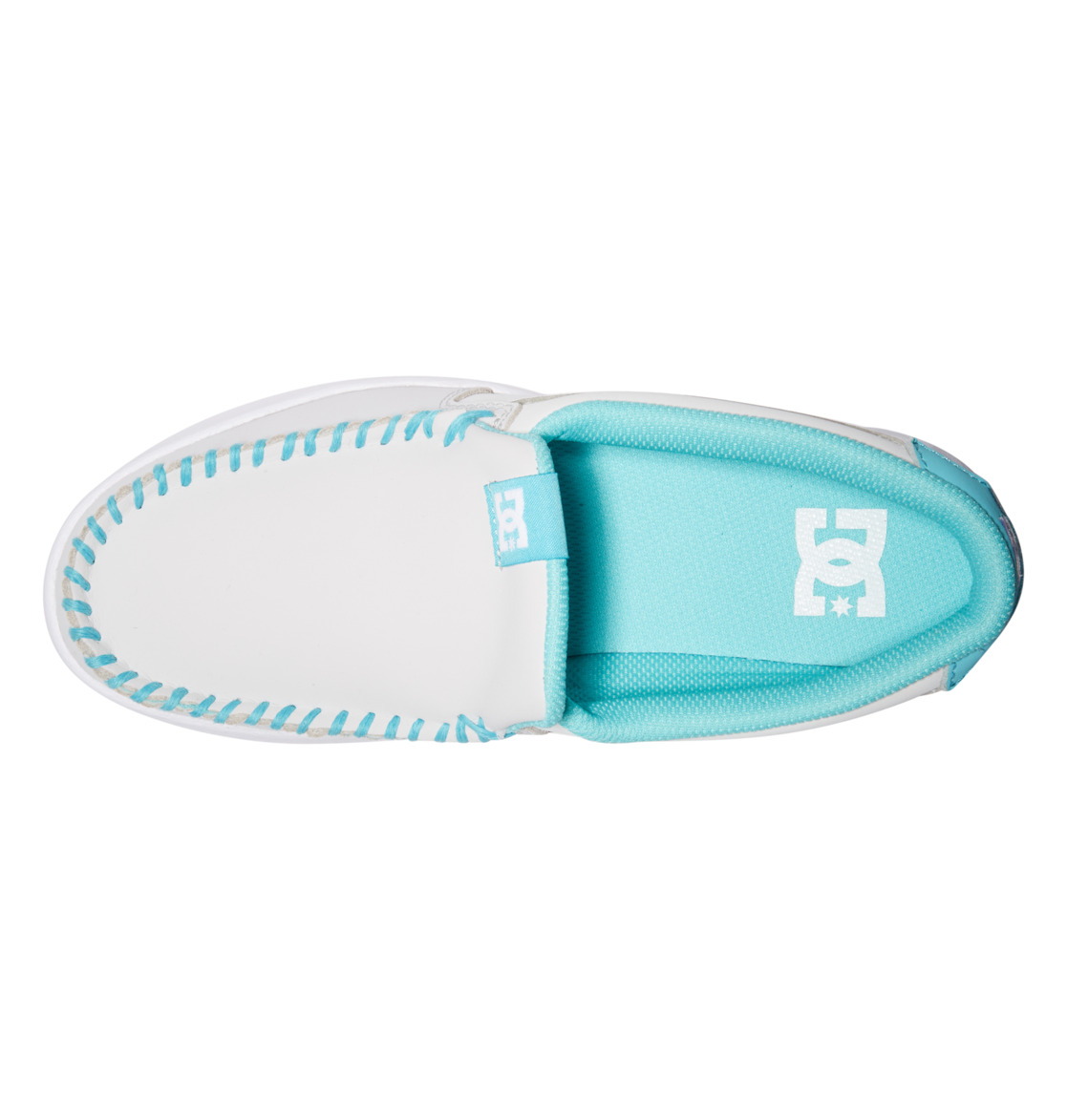 Mocassin DC Shoes Villain Grise Vert Femme | PVI-96308362