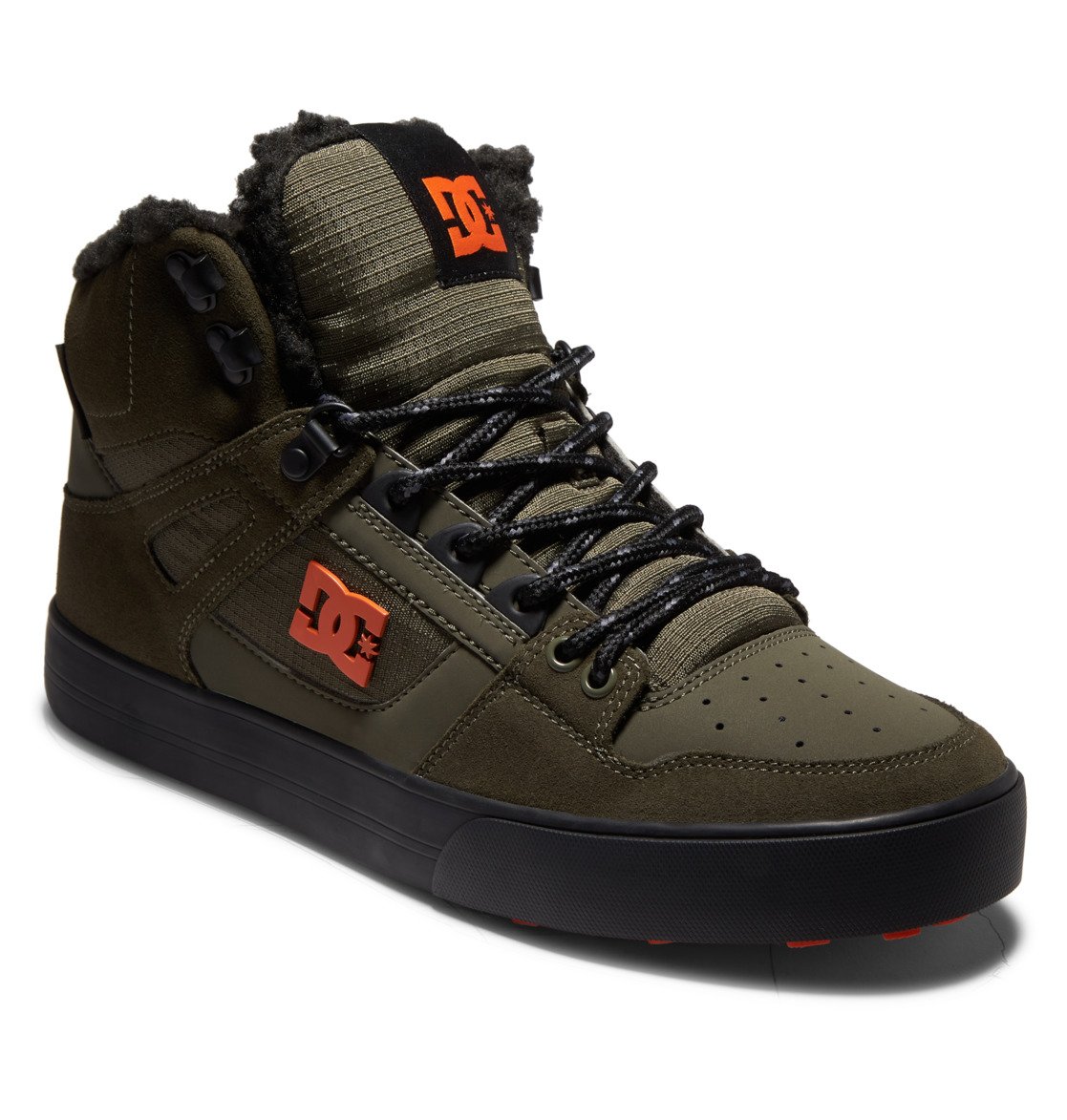 Bottes D'hiver DC Shoes Pure High-Top Vert Olive Orange Homme | OCD-72984559