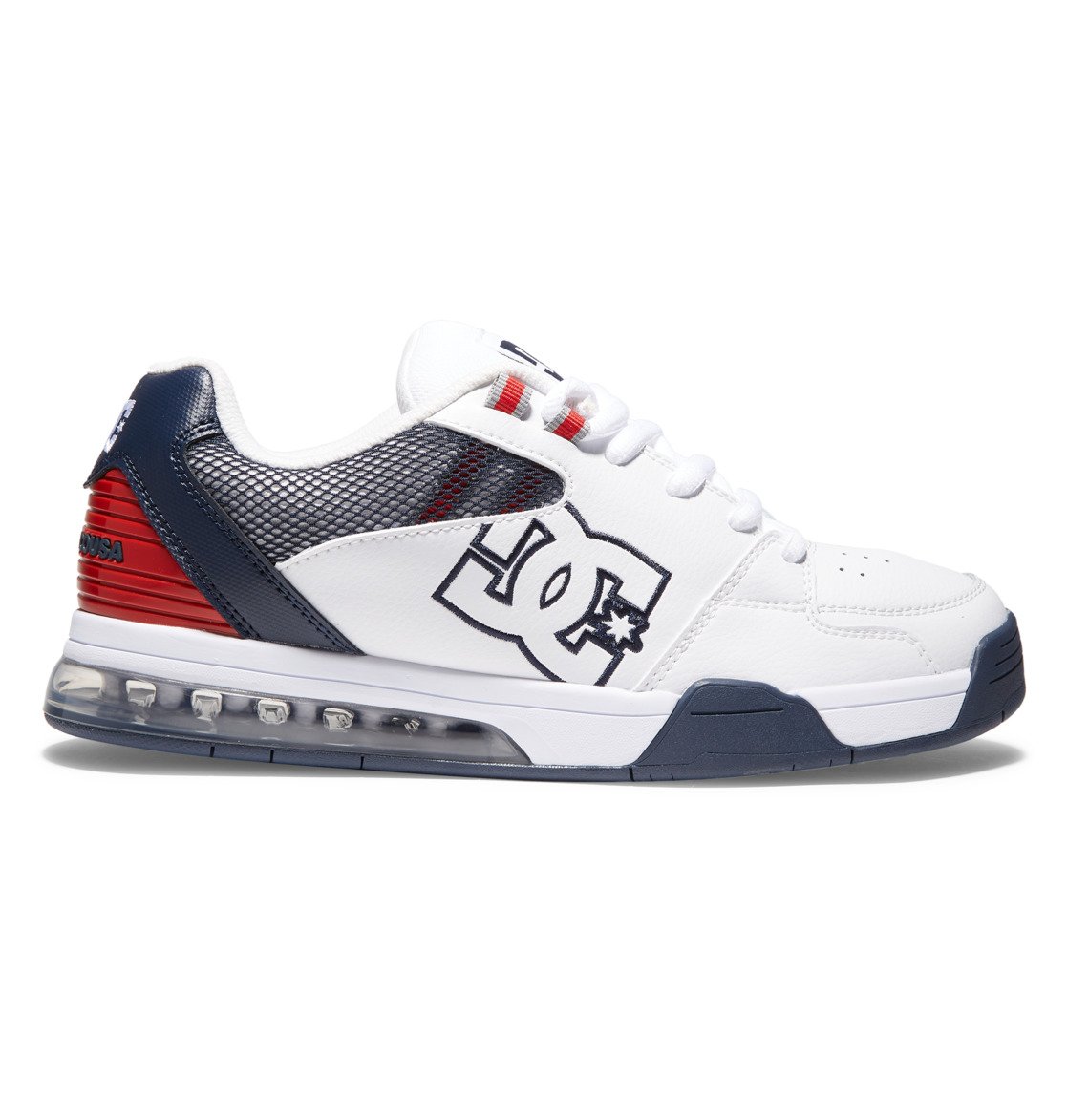 Baskets DC Shoes Versatile Blanche Rouge Bleu Homme | EMY-14914456