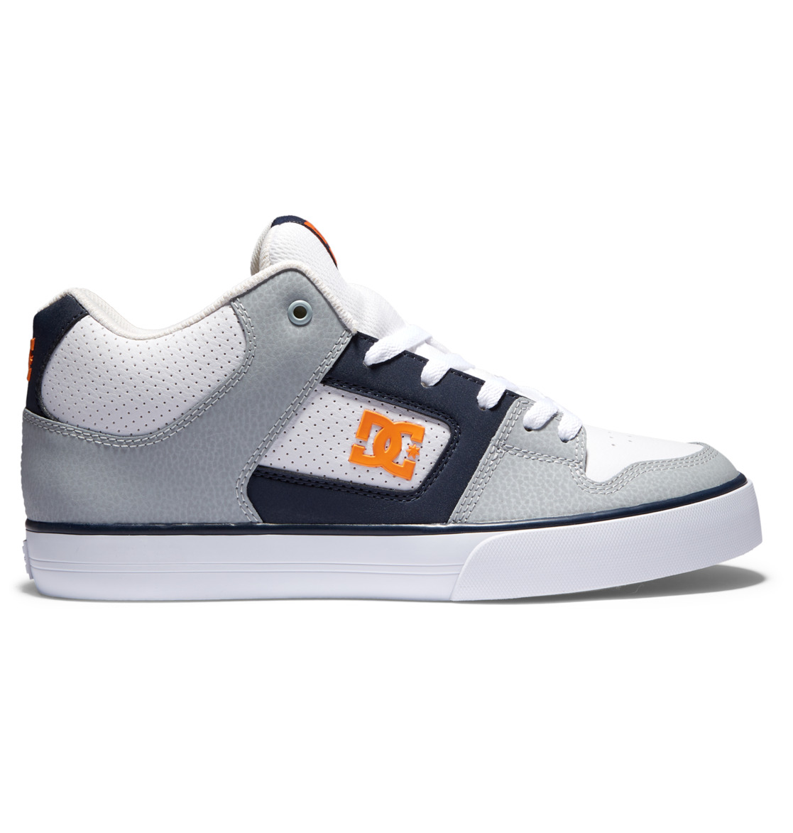 Baskets DC Shoes Pure MID Mid-Top Blanche Grise Orange Homme | IWX-47931021