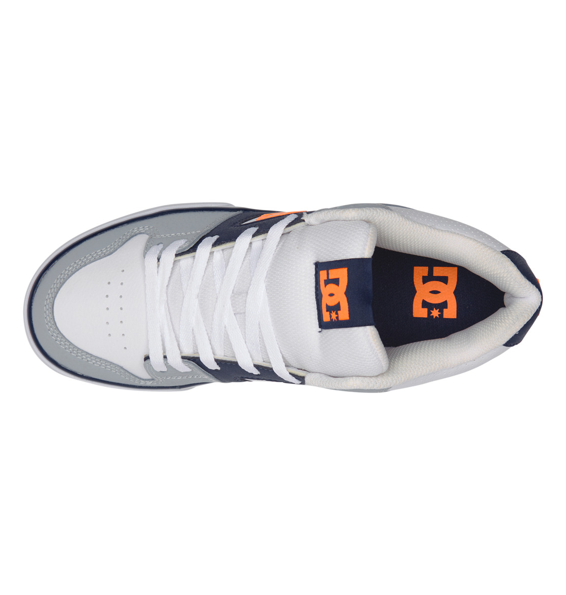 Baskets DC Shoes Pure MID Mid-Top Blanche Grise Orange Homme | IWX-47931021