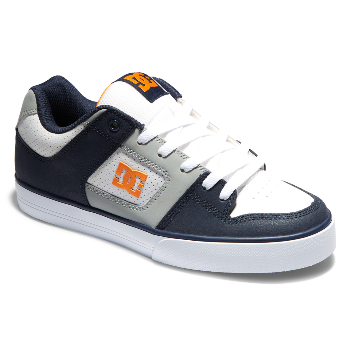 Baskets DC Shoes Pure Blanche Grise Bleu Homme | TDZ-37463689