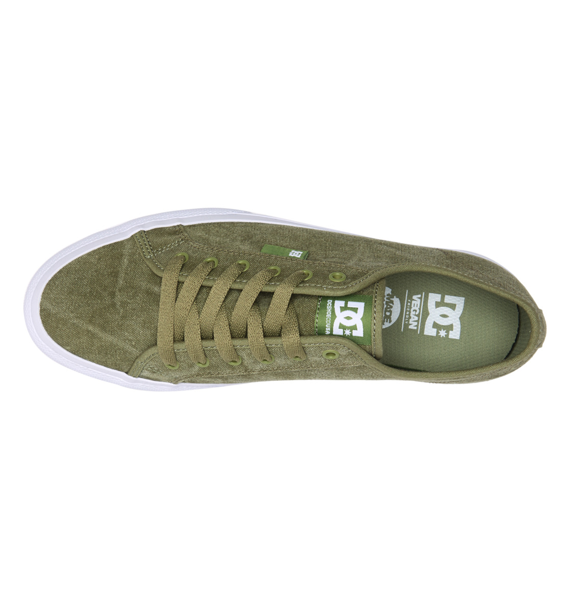 Baskets DC Shoes Manual Textile Vert Olive Homme | ATG-34116108