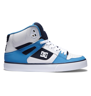 Baskets DC Shoes Pure High-Top Blanche Bleu Homme | OJS-71195052