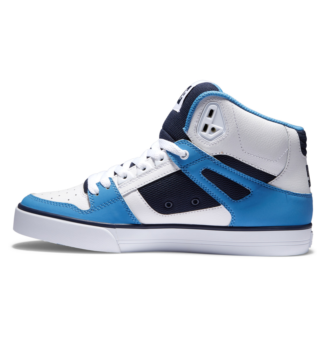 Baskets DC Shoes Pure High-Top Blanche Bleu Homme | OJS-71195052