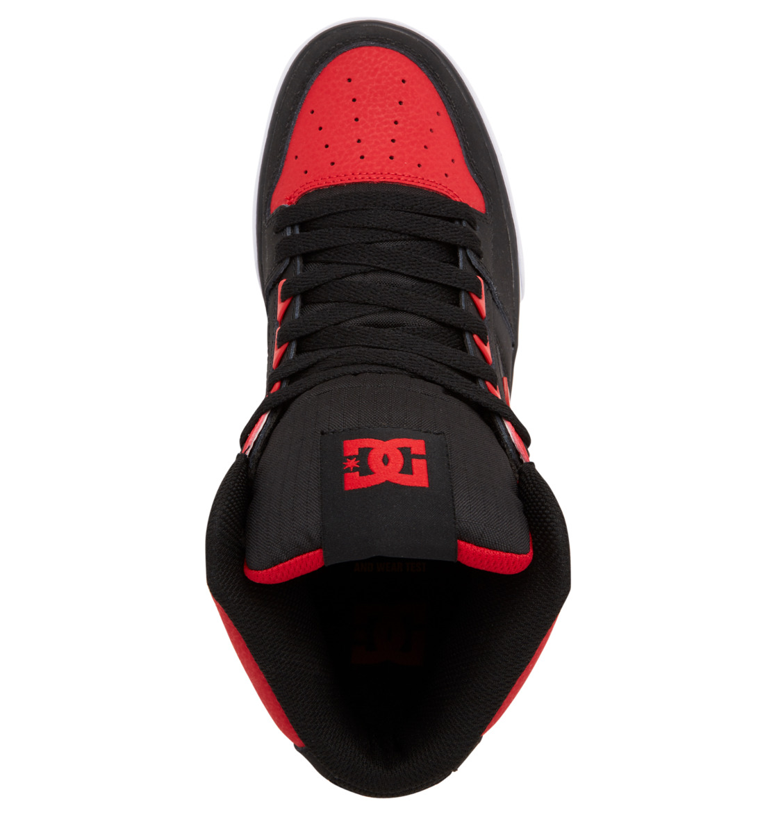 Baskets DC Shoes Pure High-Top Rouge Blanche Noir Homme | KVF-56808556