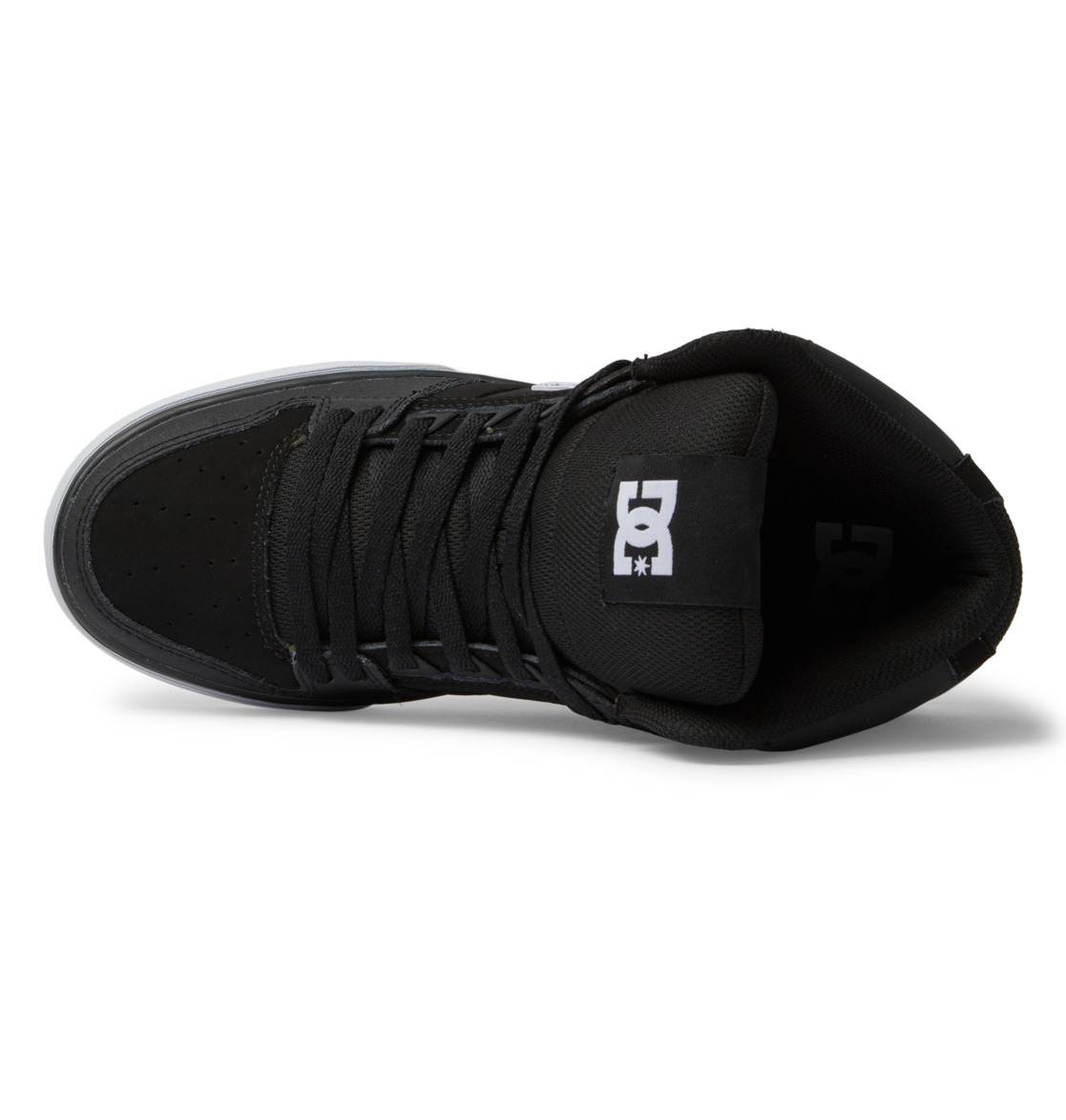 Baskets DC Shoes Pure High-Top Noir Blanche Homme | YYT-60703764