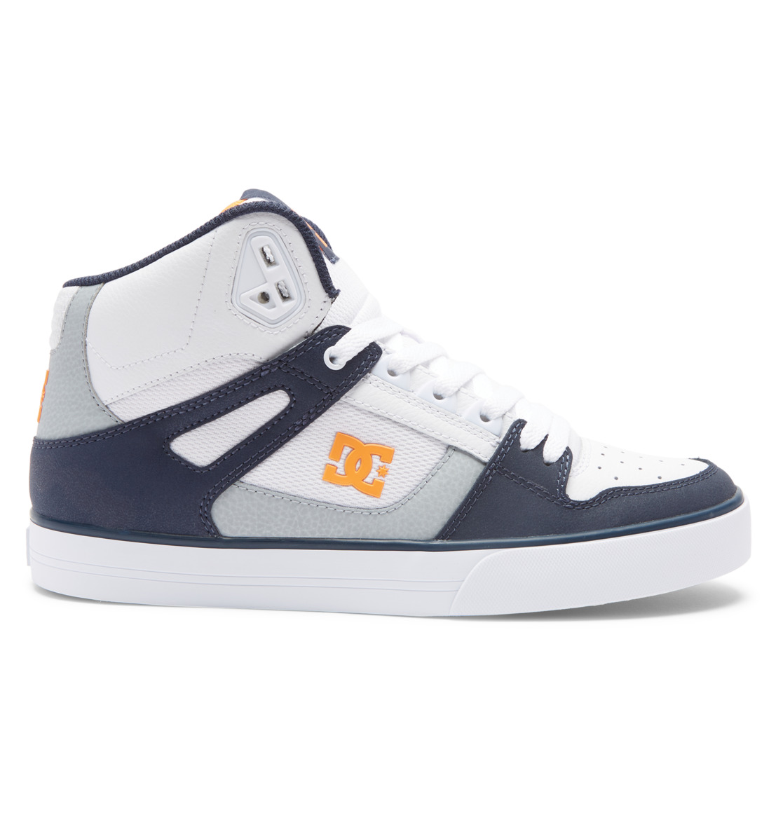 Baskets DC Shoes Pure High-Top Blanche Grise Orange Homme | GJX-04418698