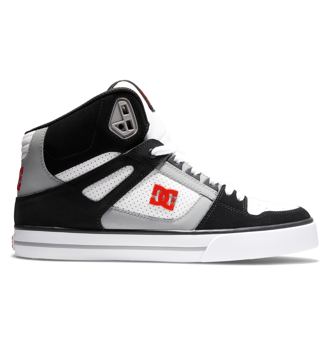 Baskets DC Shoes Pure High-Top Noir Blanche Rouge Homme | LOB-80840228