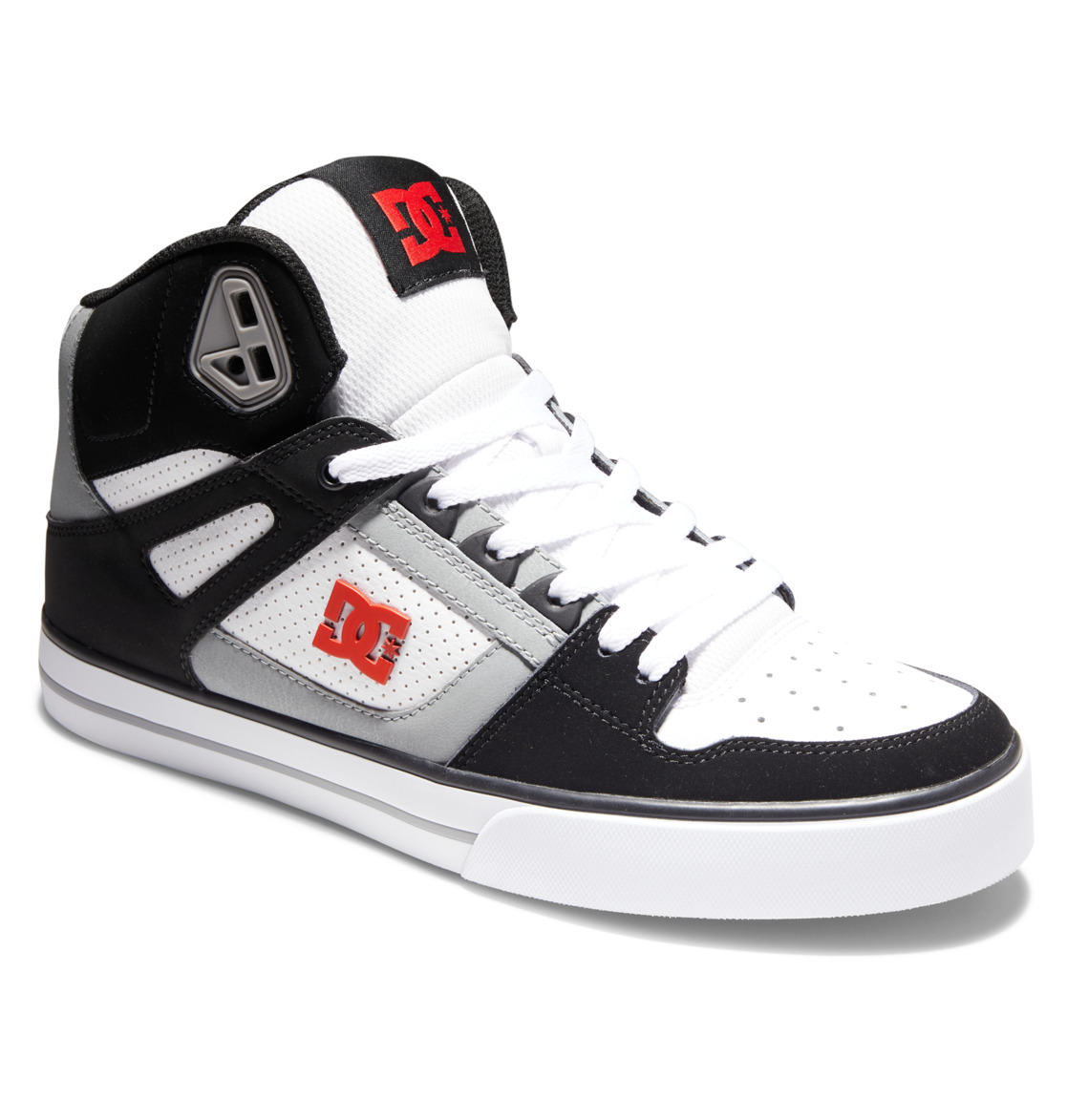 Baskets DC Shoes Pure High-Top Noir Blanche Rouge Homme | LOB-80840228