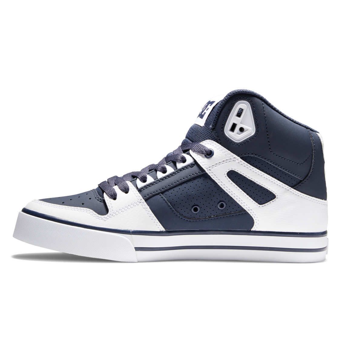 Baskets DC Shoes Pure High-Top Bleu Marine Blanche Homme | IDM-32484969