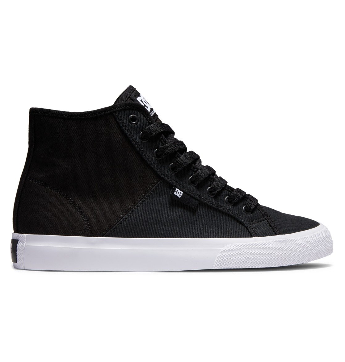 Baskets DC Shoes Manual HI Textile High-Top Noir Blanche Homme | WIK-54983659