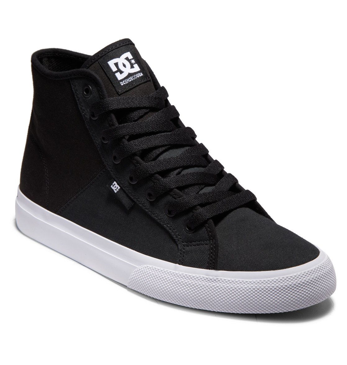 Baskets DC Shoes Manual HI Textile High-Top Noir Blanche Homme | WIK-54983659