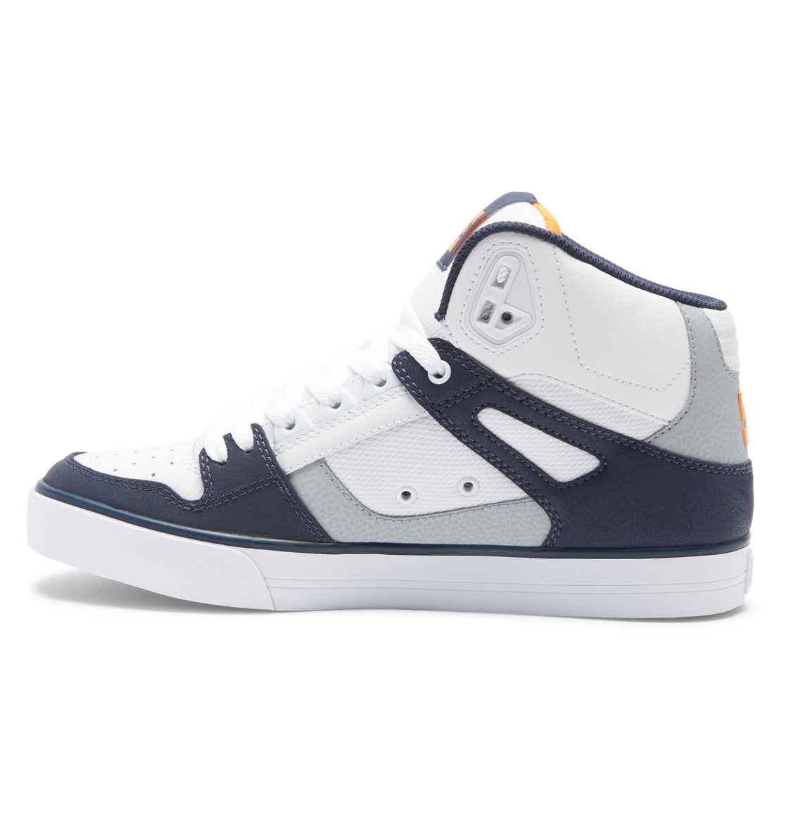 Baskets DC Shoes Pure High-Top Blanche Grise Orange Homme | GJX-04418698