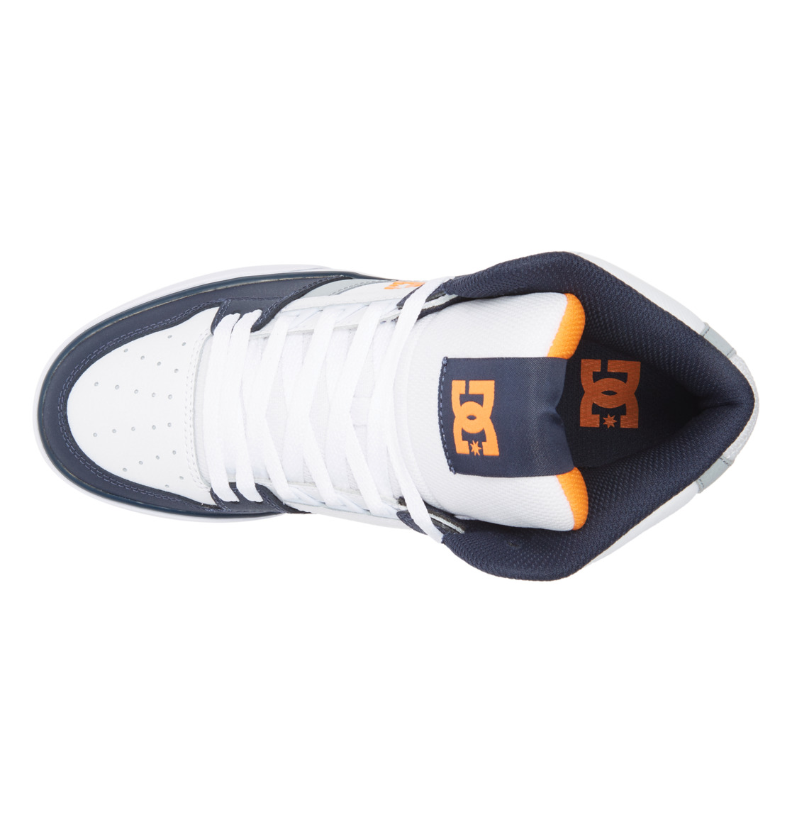 Baskets DC Shoes Pure High-Top Blanche Grise Orange Homme | GJX-04418698