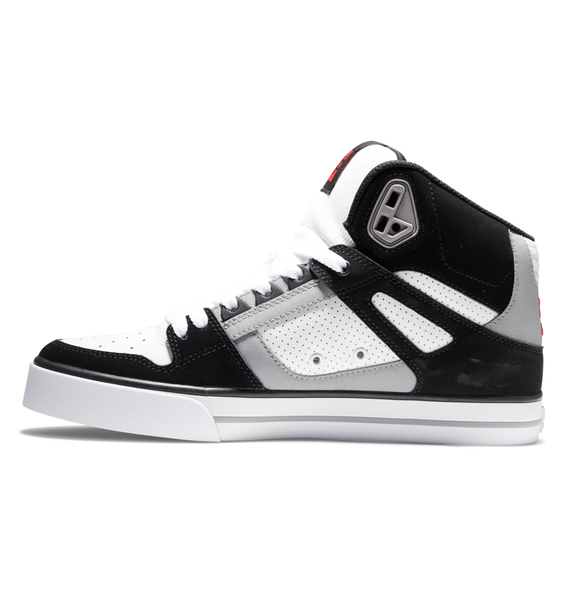 Baskets DC Shoes Pure High-Top Noir Blanche Rouge Homme | LOB-80840228